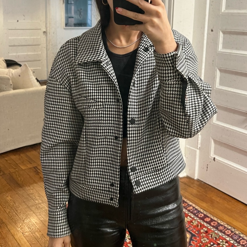 Gingham bomber
